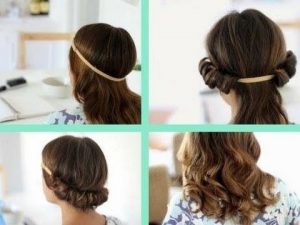 Pictures of Using Headband for Curl Your Hair without Heat