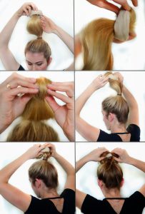 Using Sock Bun Curl Your Hair without Heat