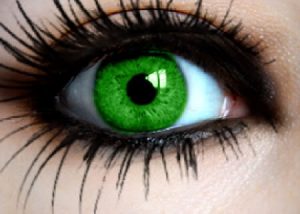 Neon Green Contact Lenses Brown Eyes