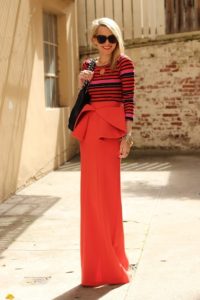 What to Wear with a Red Maxi Skirt