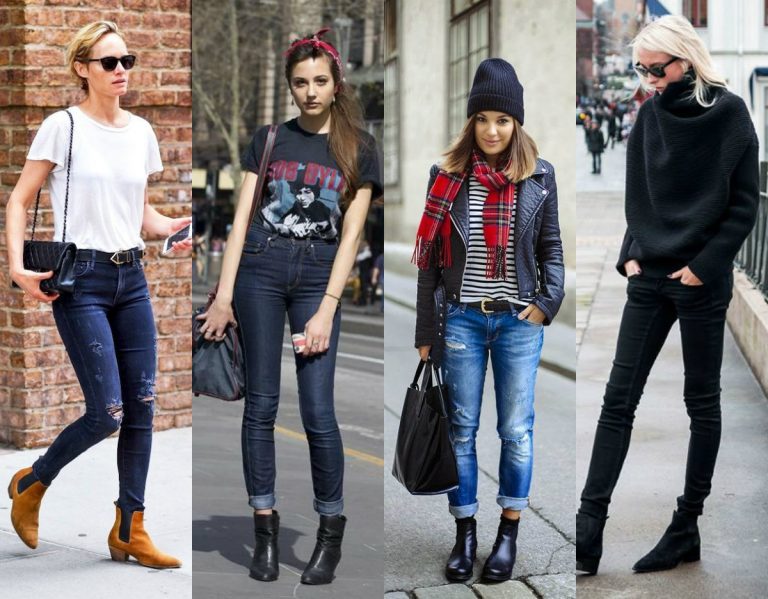 How To Wear Ankle Boots With Jeans Skirts And Dresses Stylewile