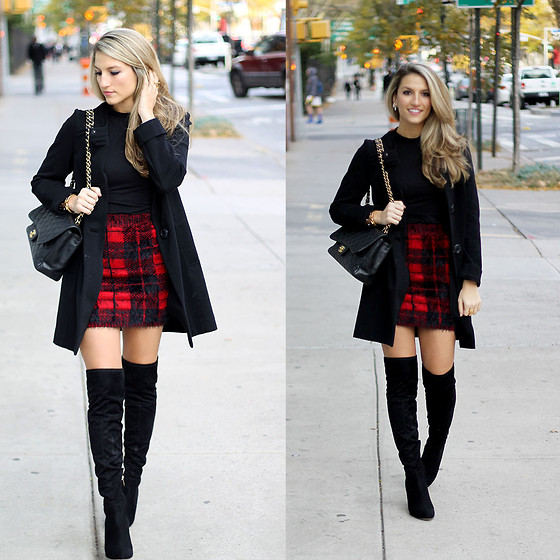 Black Thigh High Boots Outfit