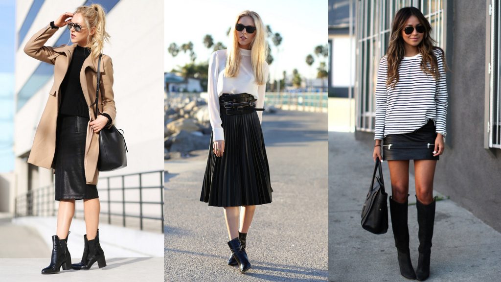 How to Wear Leather Skirt Outfits | StyleWile