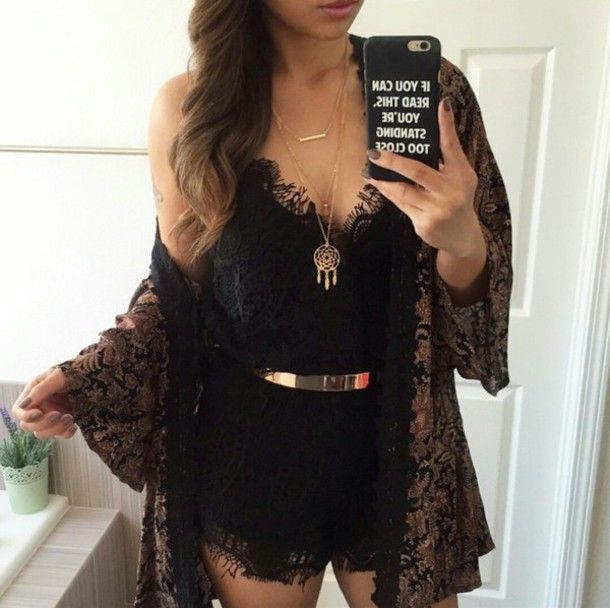 Black Romper Outfit