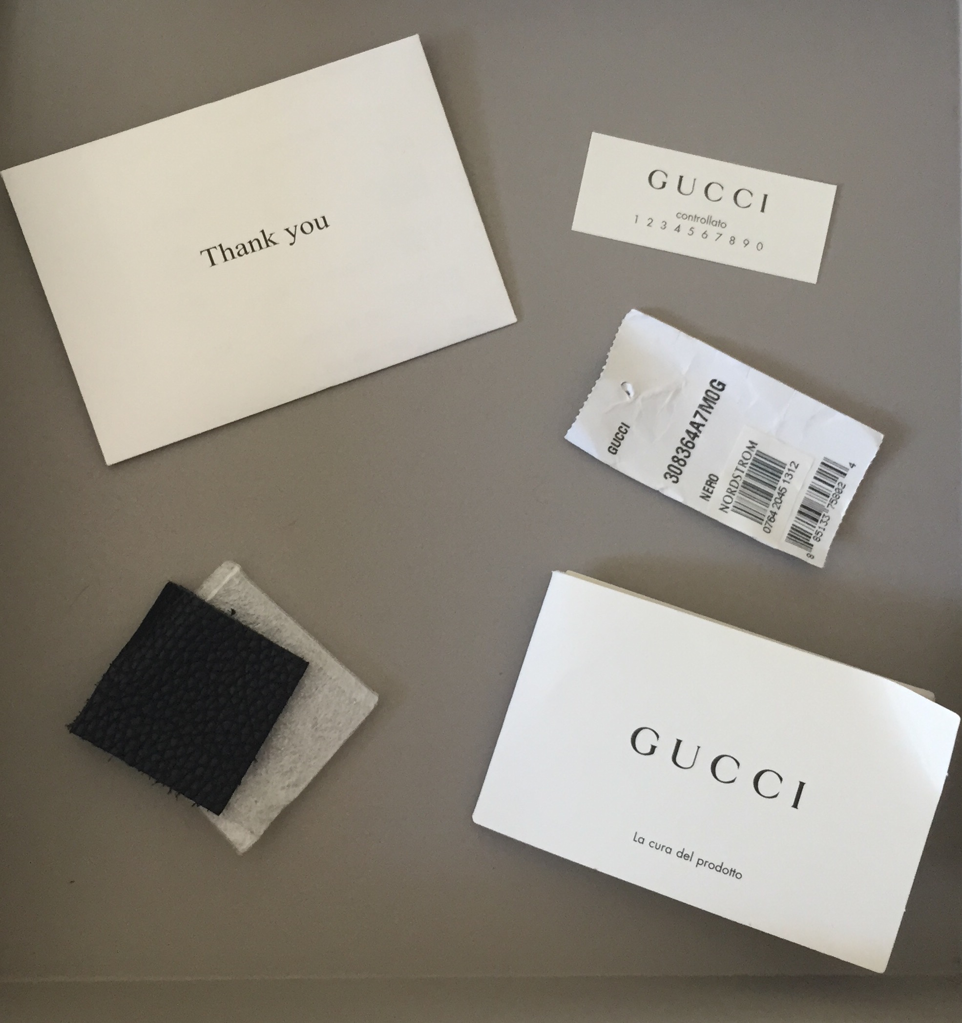 gucci bag authenticity card