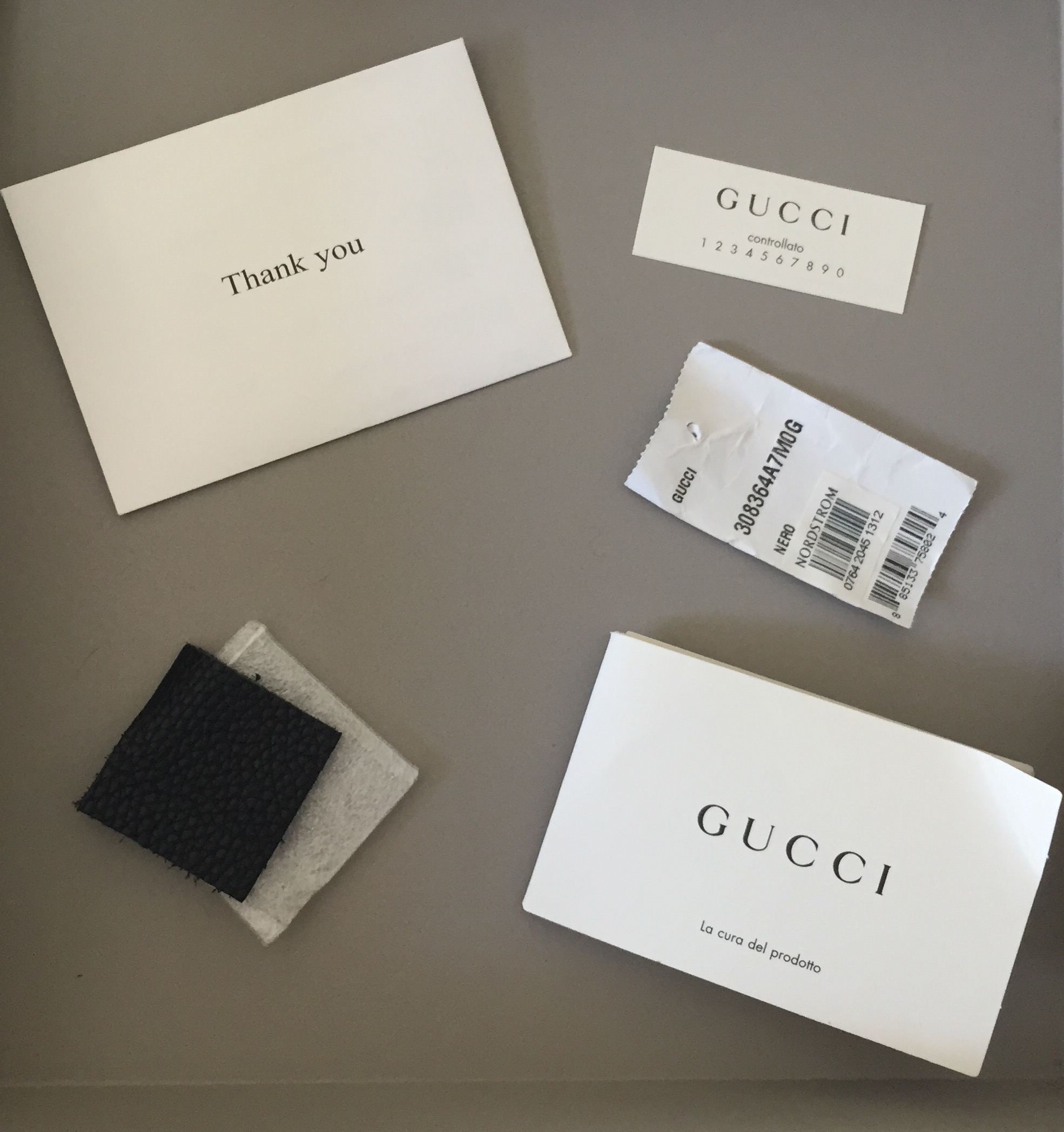 gucci authenticity card