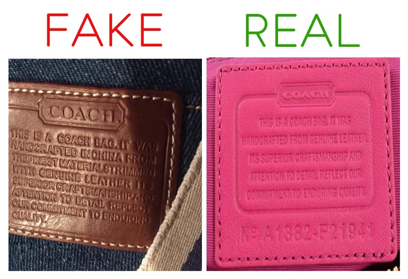 real vs fake coach purse