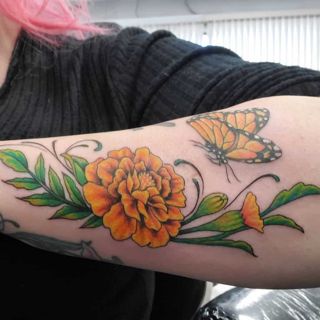 Top 65 Best Marigold Tattoo Ideas  2021 Inspiration Guide